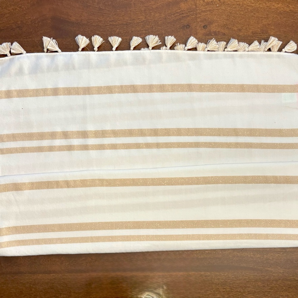 Lilly Pulitzer Cream and Tan Striped Scarf - Picture 4 of 4